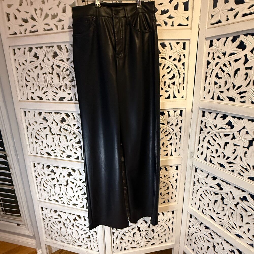 NWT Express Black Vegan Leather Pants size 4R